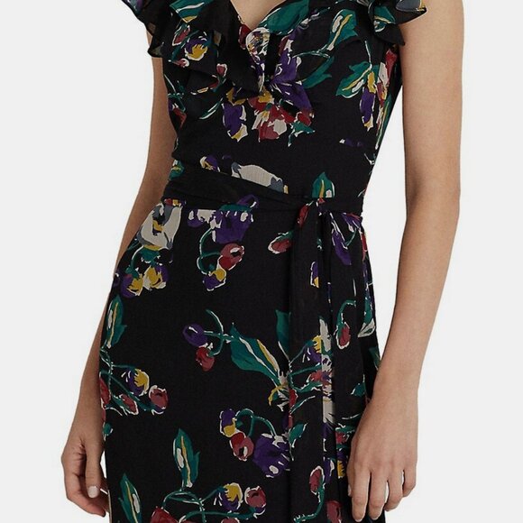 NWT Ralph Lauren maxi chiffon georgette floral summer dress - Picture 10 of 10